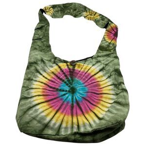 Kathmandu Imports Tie Dye Crossbody Bag‎ Hippie Hobo Shoulder Purse Multicolor